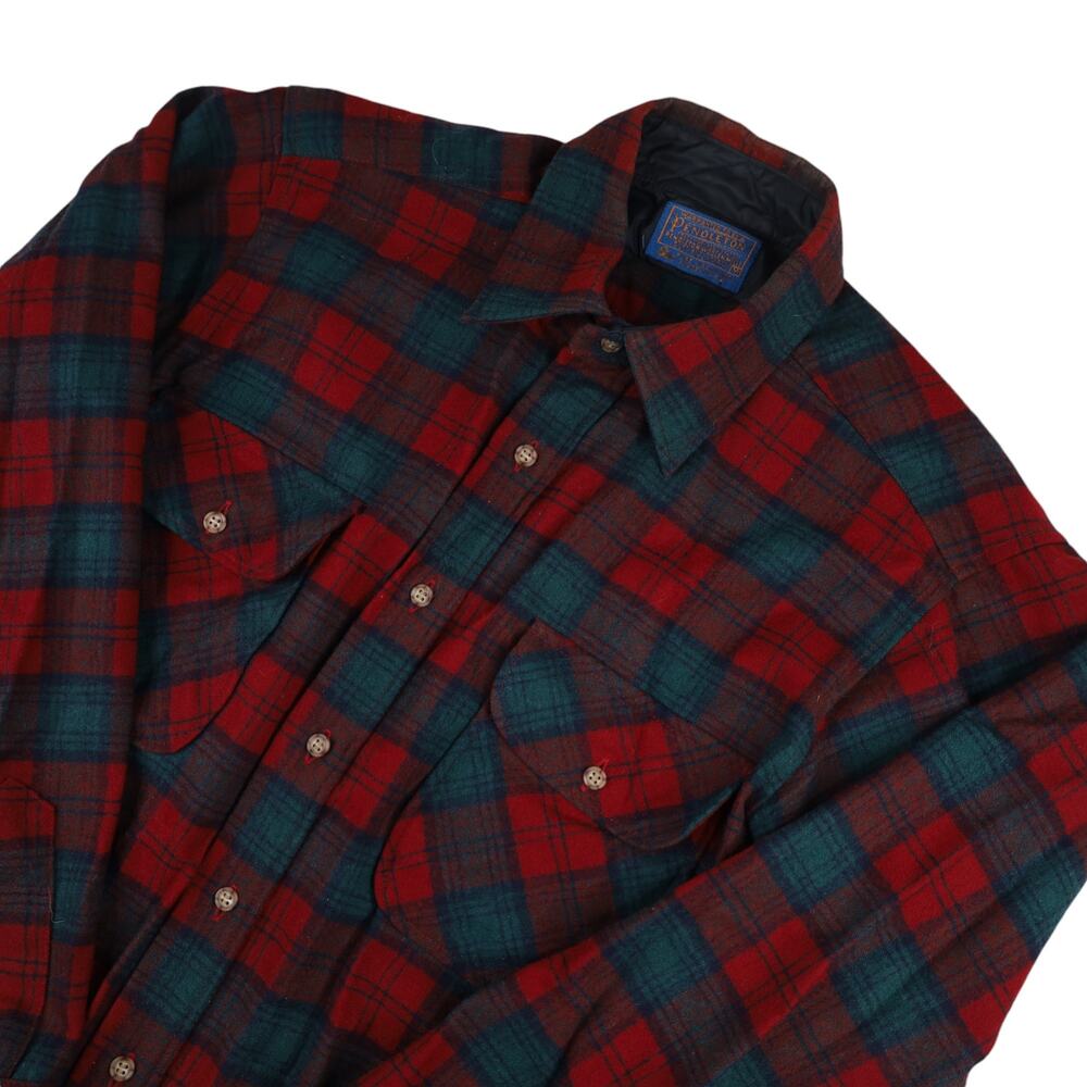 Vintage Pendleton %100 Wool Lindsay Tartan Plaid Flannel Shirt - Picture 2 of 10